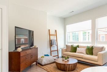 Plank flooring in kitchen & living areas